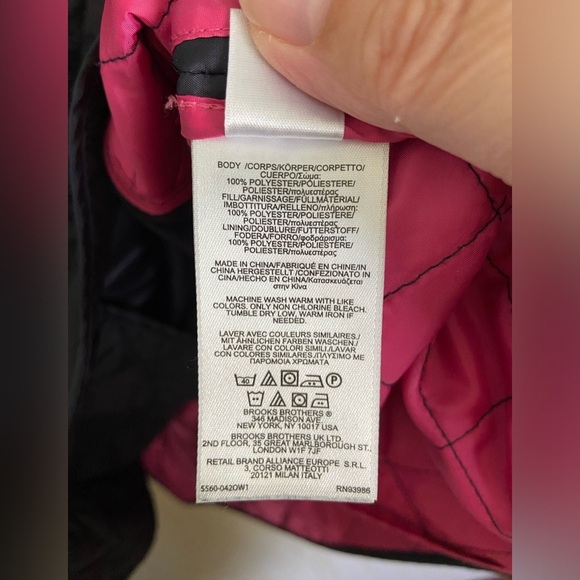 BROOKS BROTHERS navy Blue Lightweight Quilted Field Jacket Sz 16 - Picture 7 of 12